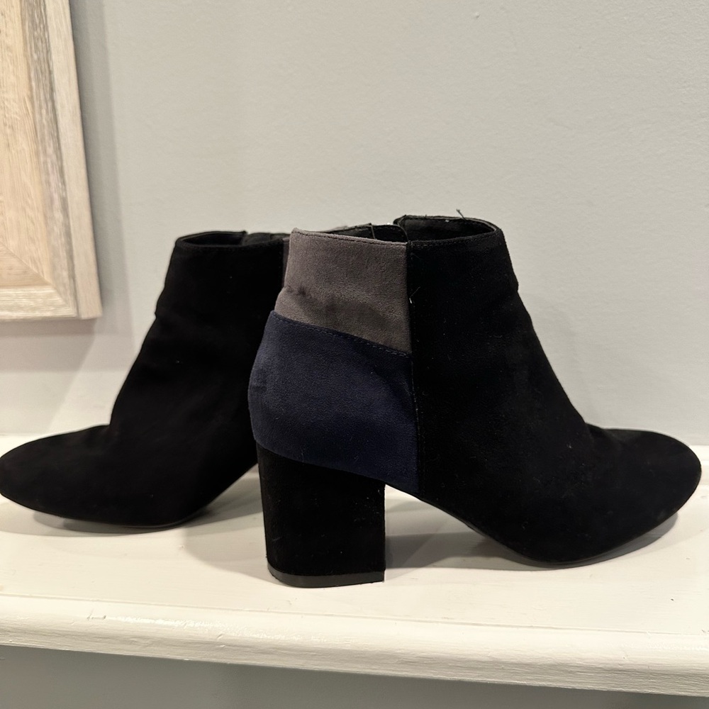 Women's Ankle Boots - Black, Gray, and Blue